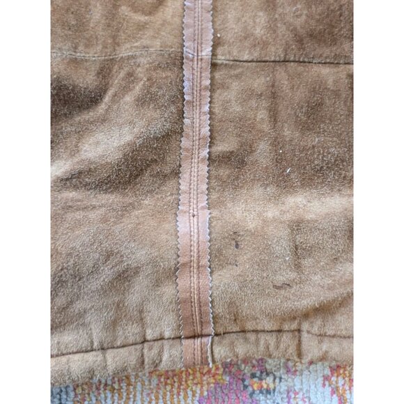 Vintage Ruggedwear Leather Coat-Sm (Fits M/L) - Womens-Faux Shearling Lined-Read - Picture 14 of 16